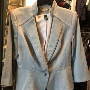 White House Black Market Gray Professional Blazer